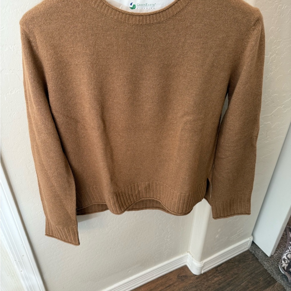 Jenni Kayne Everyday Camel Knit Sweater Sz Small
